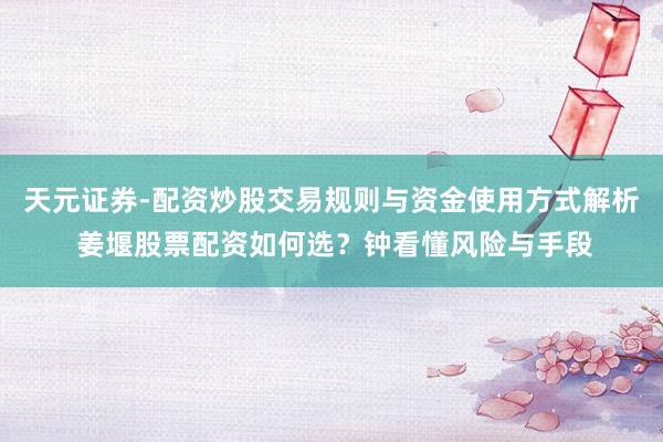 天元证券-配资炒股交易规则与资金使用方式解析 姜堰股票配资如何选？钟看懂风险与手段
